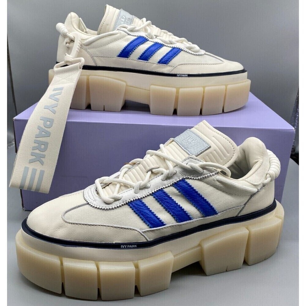 Adidas Shoes Ivy Park Beyonce Super Sleek Platform White Blue GZ3890 Womens 11 - Picture 3 of 16